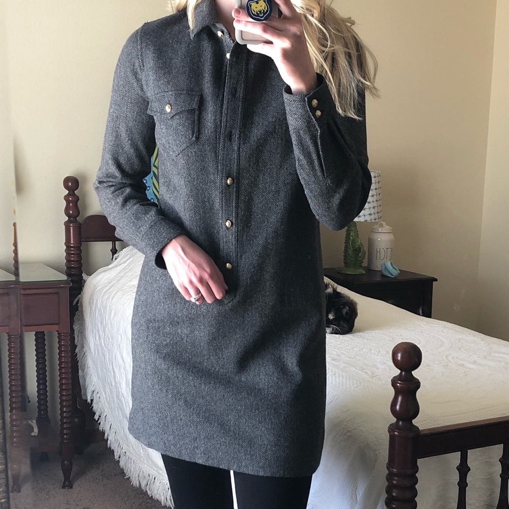 J. Crew Wool Herringbone Dress BNWT